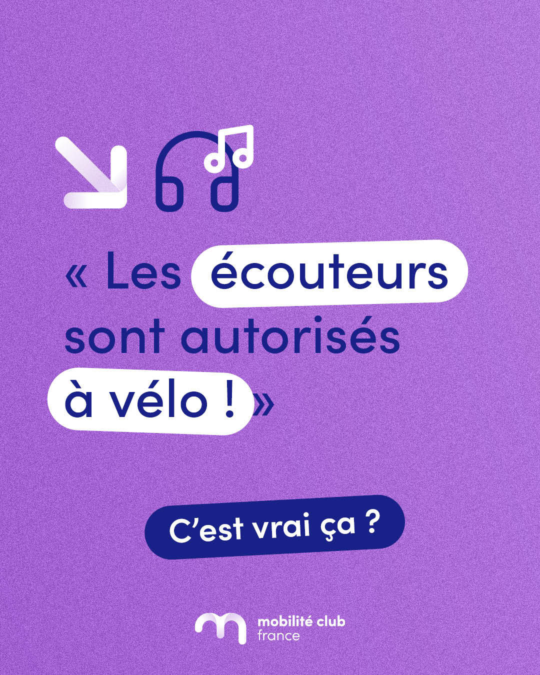 MCF Post LeSaviezVous écouteurs vélo