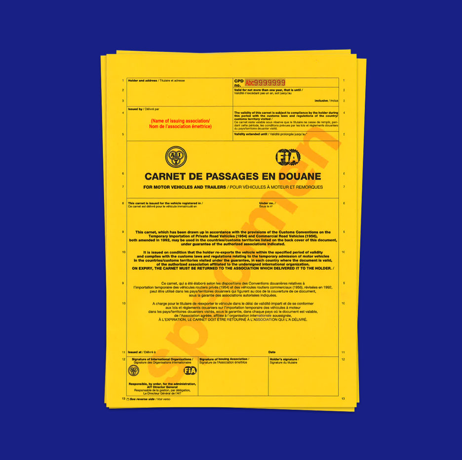 Le Carnet de Passages en Douane