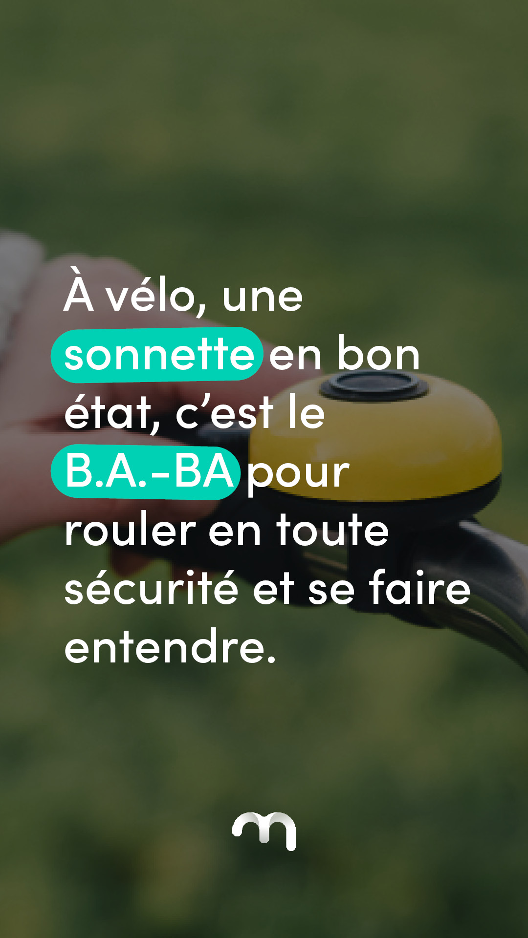 MCF Story Conseil Cyclistes sonnette